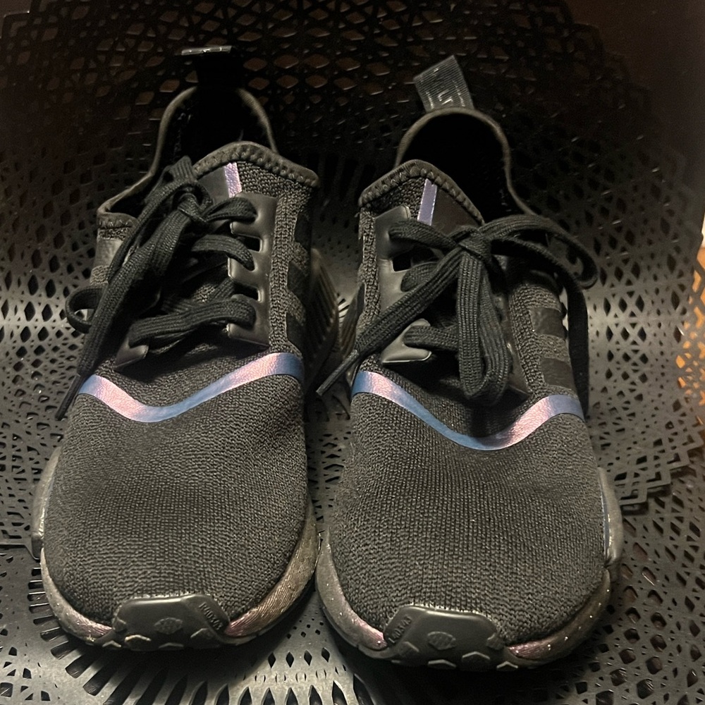 Adidas NMD_R1 Black and Purple Mens Sneakers - Picture 6 of 12